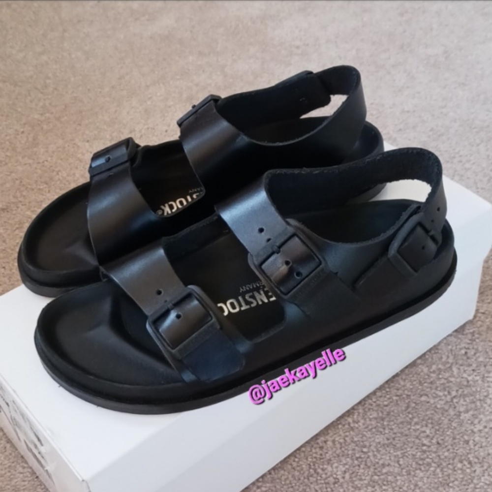 Birkenstock 1774 Milano Black Leather Sandals